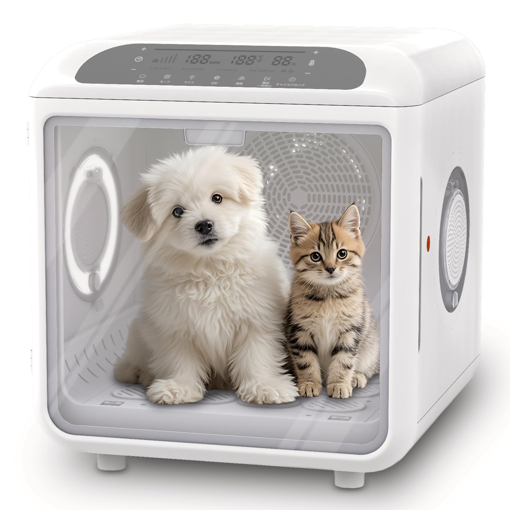 AIRROBO PD100ペットドライルーム 72L大容量 ペット 犬 猫 ドライヤー 快適 乾燥 ボックス 多頭用 ドライハウス お風呂後 自動速乾 毛が飛び散らない 過熱保護 風力/温度調節 簡単設定 静音