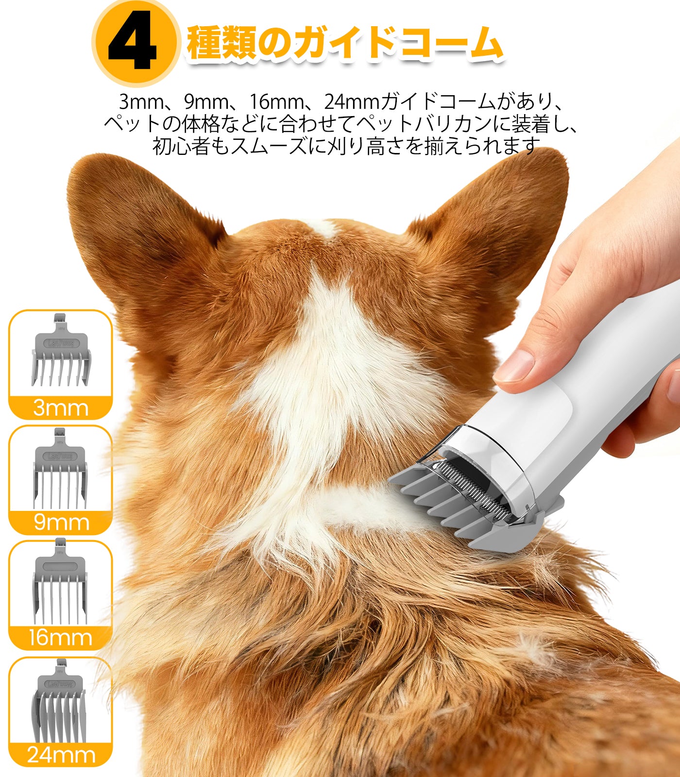 【グルーミングと掃除機が一体式】AIRROBO 犬 バリカン 12000Pa 超強力吸引 自動吸引式 1.8L 大容量 ダストカップ、8in1 多機能グルーミングキット 犬 猫美容器、抜け毛対策 短中長毛にも適用（PG01）