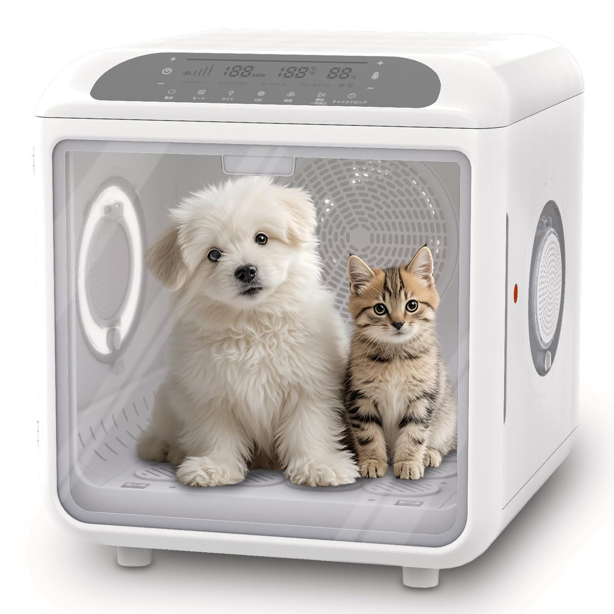 AIRROBO PD100ペットドライルーム 72L大容量 ペット 犬 猫 ドライヤー 快適 乾燥 ボックス 多頭用 ドライハウス お風呂後 自動速乾 毛が飛び散らない 過熱保護 風力/温度調節 簡単設定 静音